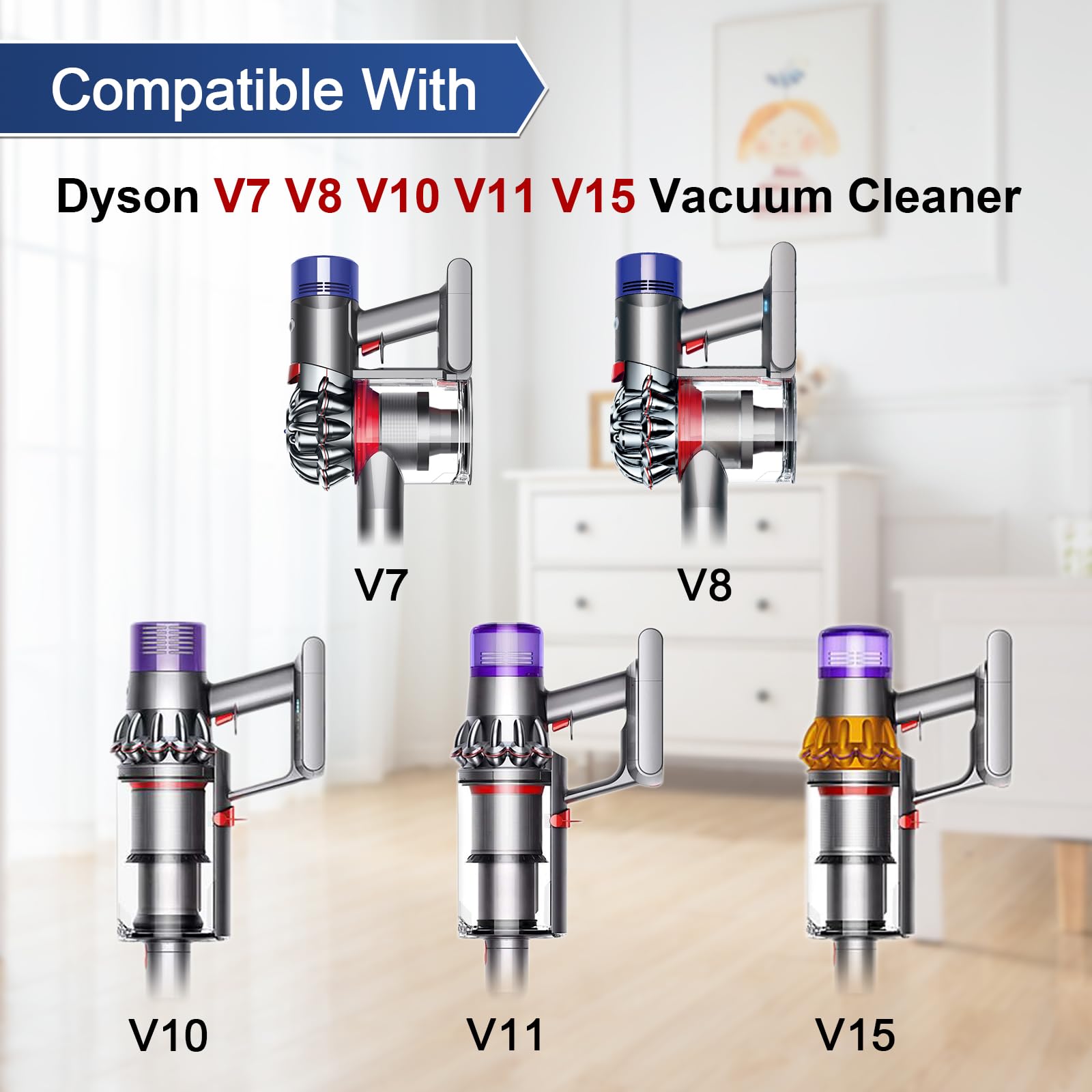 Garbage Fighter nylon and carbon fiber bristles lift stubborn dirt from carpets.