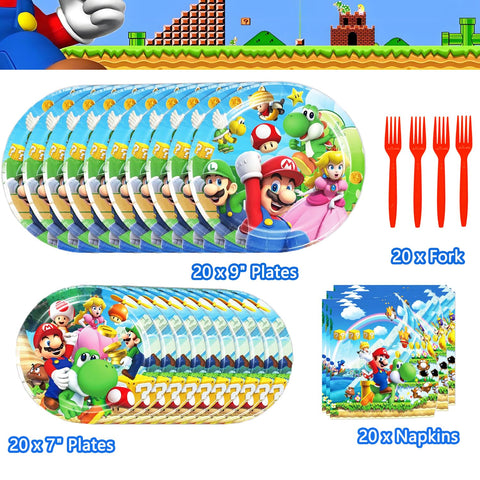 GARDELF 123Pcs Super Bros forks support easy, mess-free dining.