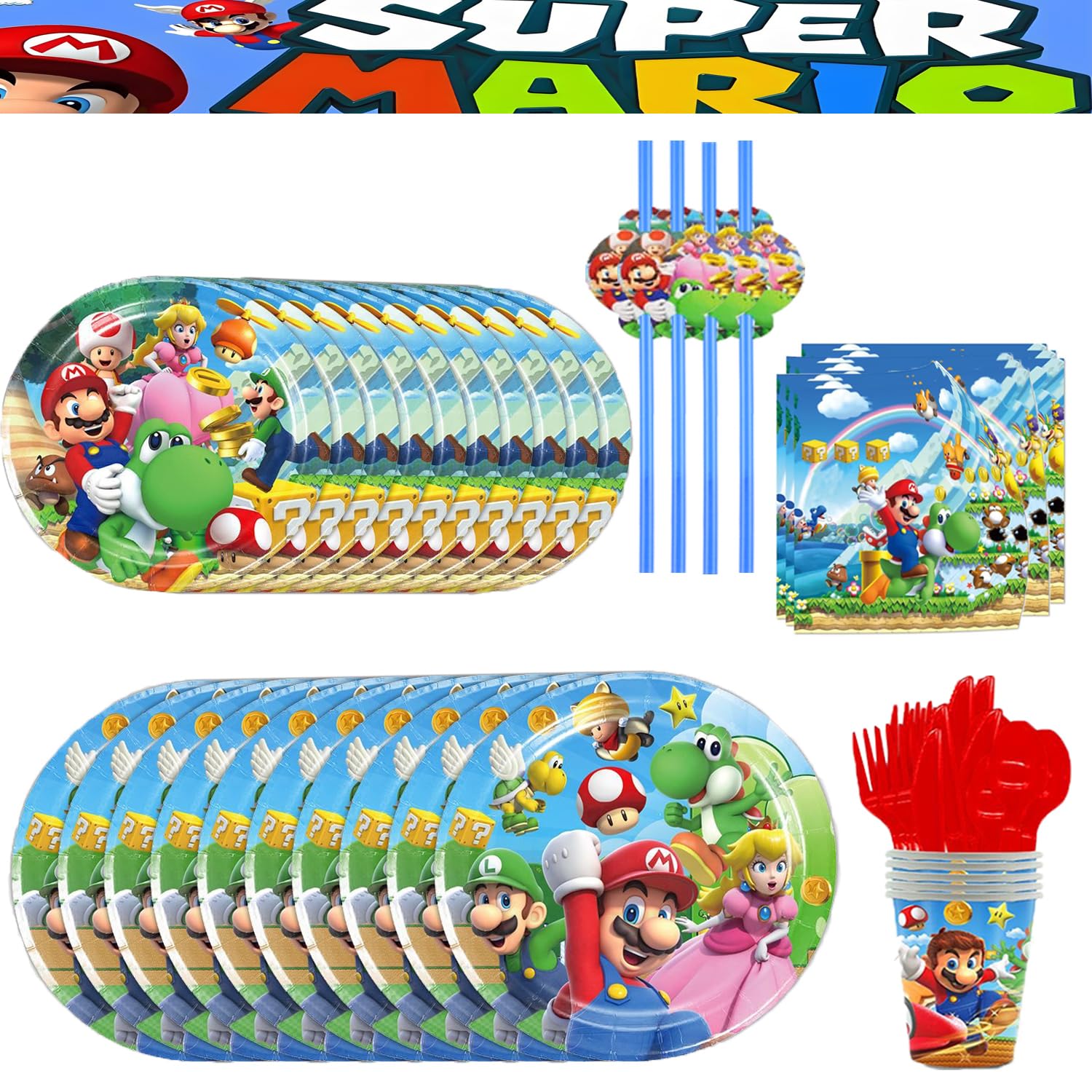 Gardelf Super Bros tablecloth protects surfaces during celebrations