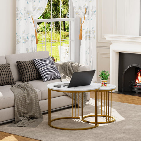 Garden 4 You faux marble top offers durable, scratch-resistant surface for daily use.