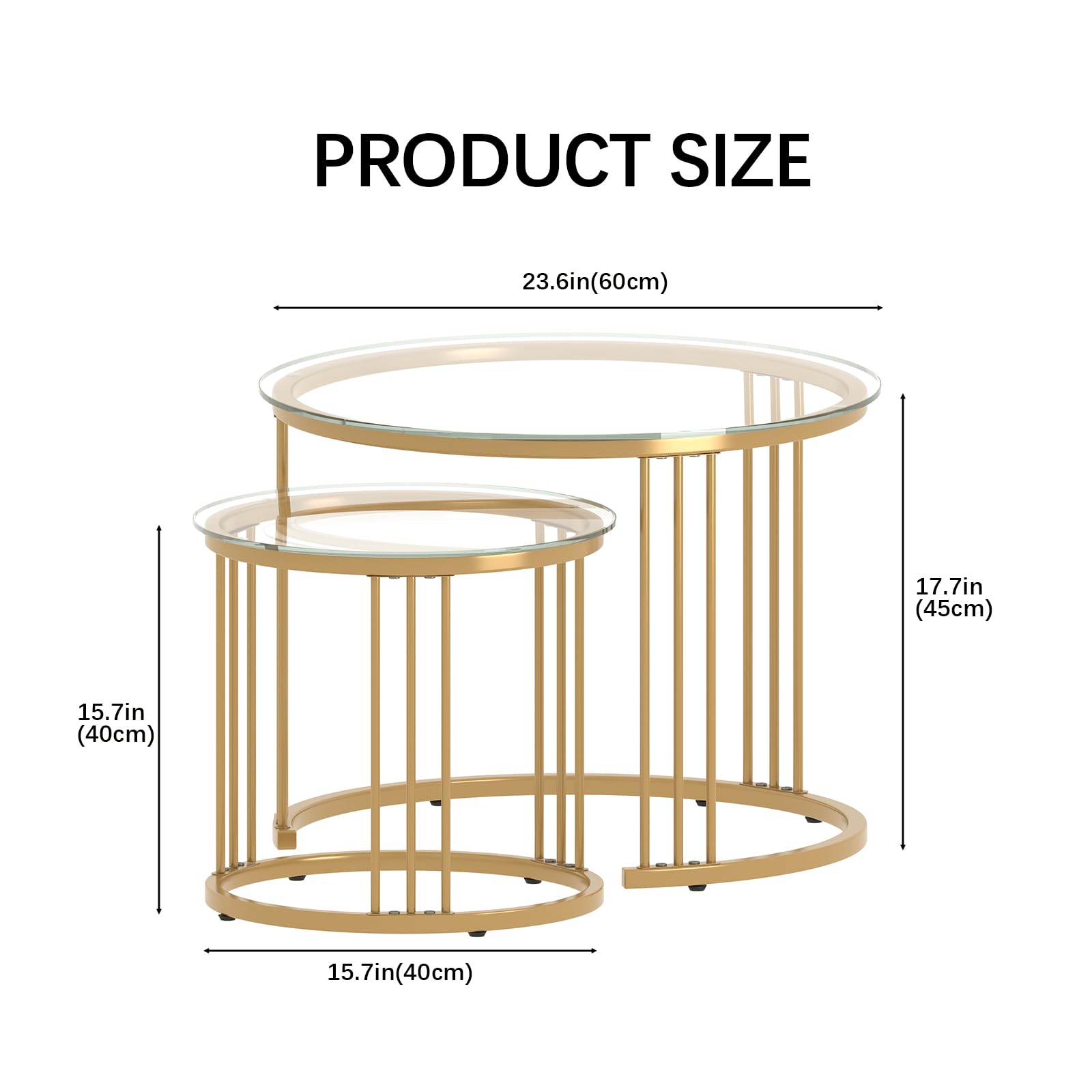 Garden 4 You nesting coffee tables set shown assembled for flexible living room setup