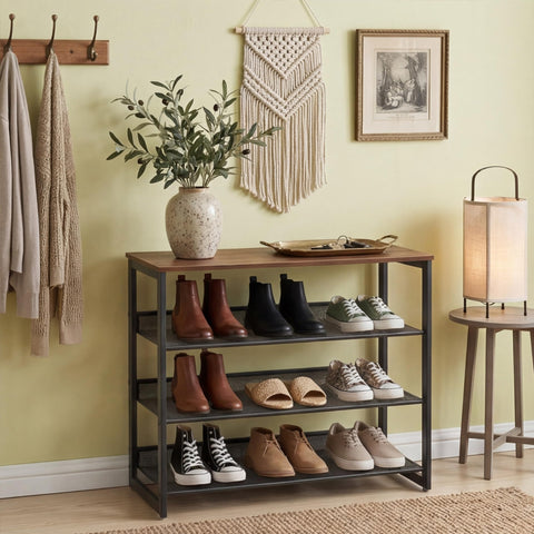 Garden 4 you four-tier rack with angled shelves for easy access.