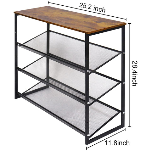 Garden 4 you shoe rack adjustable mesh shelves adapt to shoe sizes.