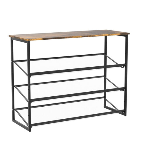 Garden 4 you compartments with iron plates hold heels securely.