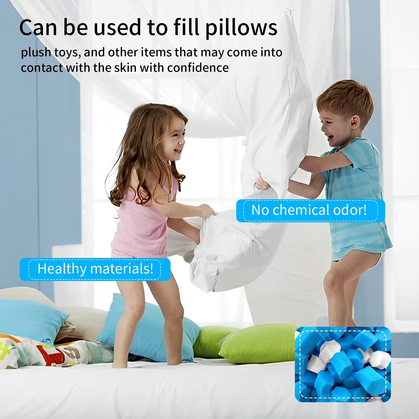 Garifon bean bag chair filler close-up illustrating soft, even support.