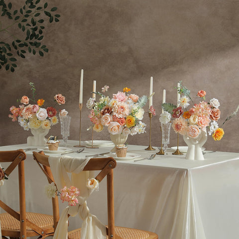 Garisey artificial flowers peony-bouquet-assembly lush petals