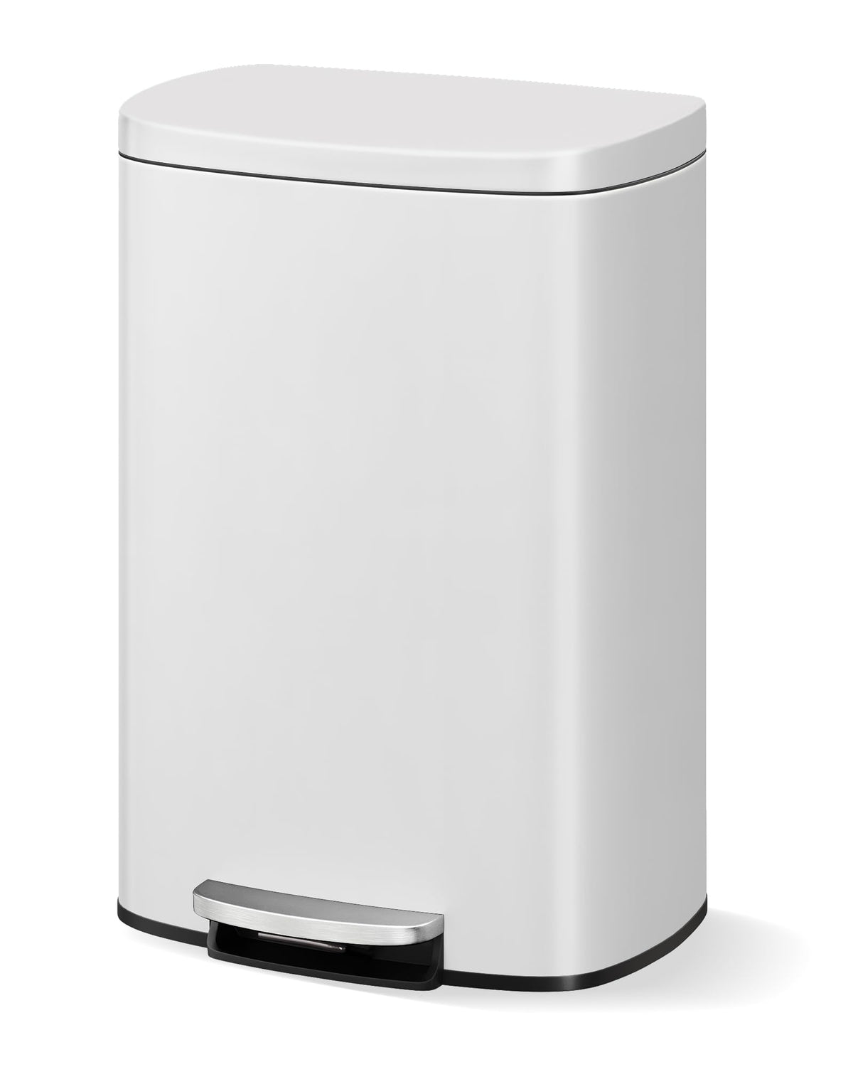 Garvee 13 gal kitchen trash can with lid offers a space-saving, clean look.