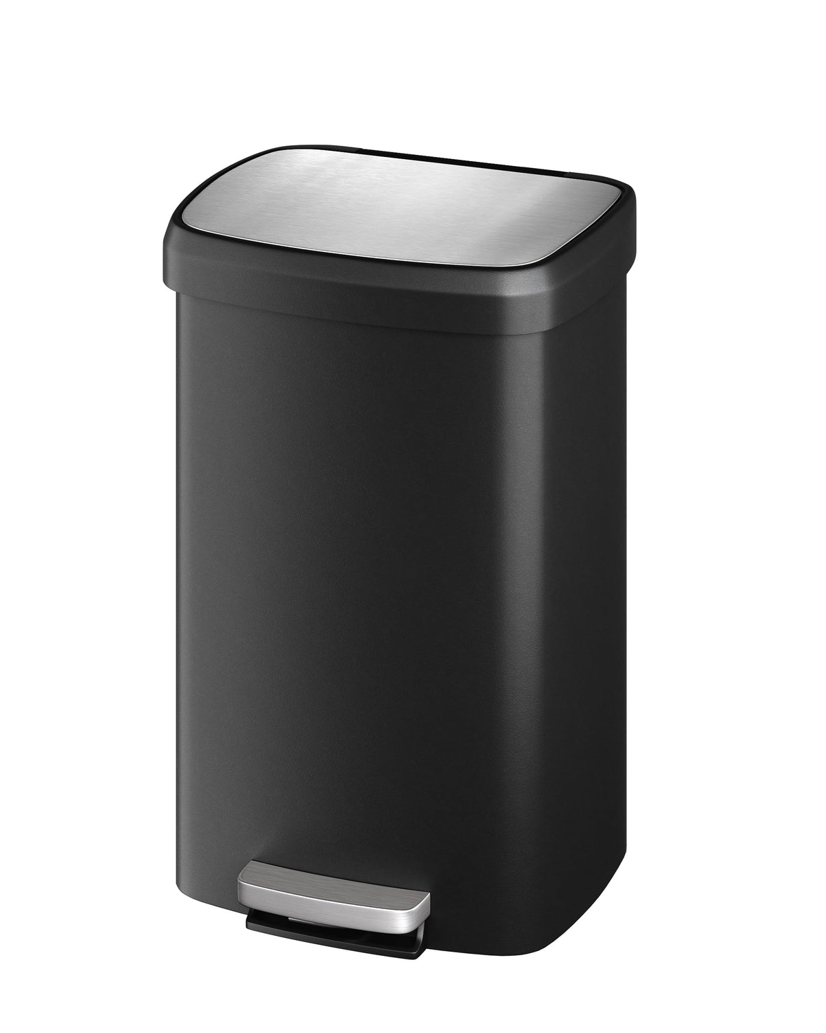 Garvee 13-gallon trash can with lid shown closed for compact kitchen storage
