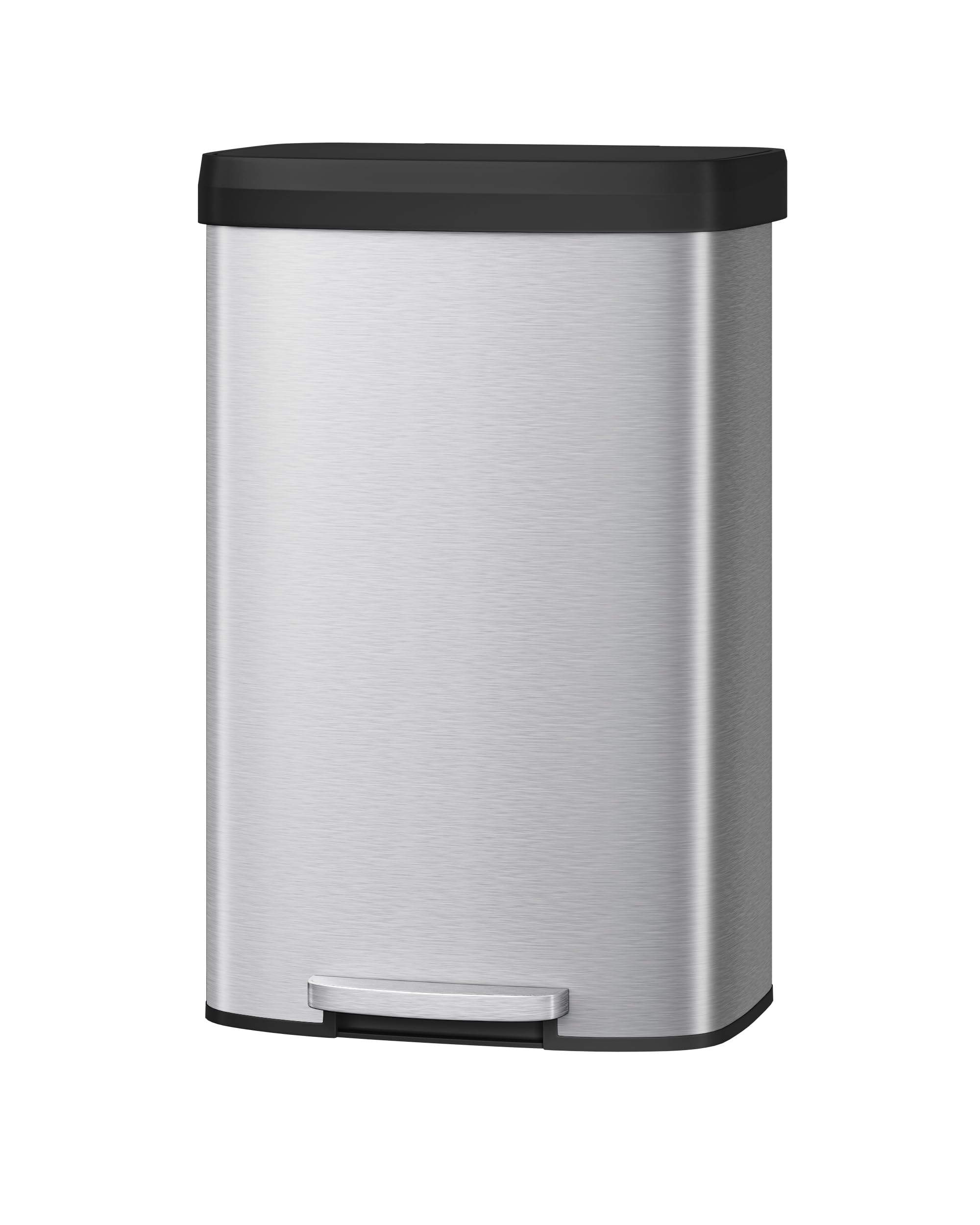 Garvee 21gal trash bin front view shows compact footprint for streamlined kitchen setup.
