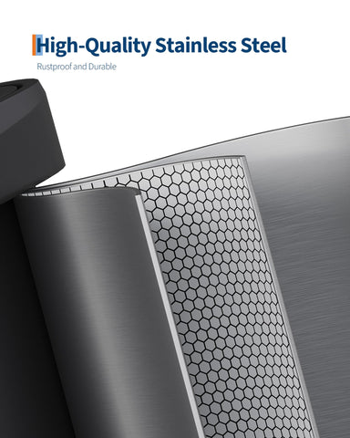 Garvee 410-grade stainless steel shell showing rustproof durability.