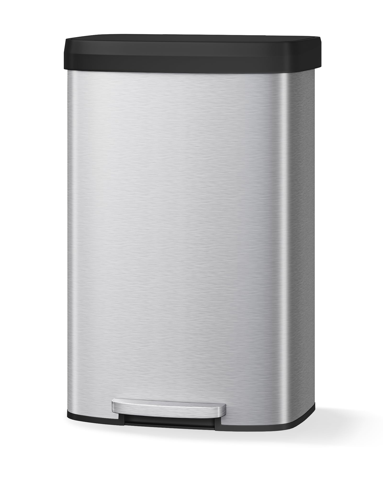 Garvee 80 L trash can front view with lid for organized kitchen waste.