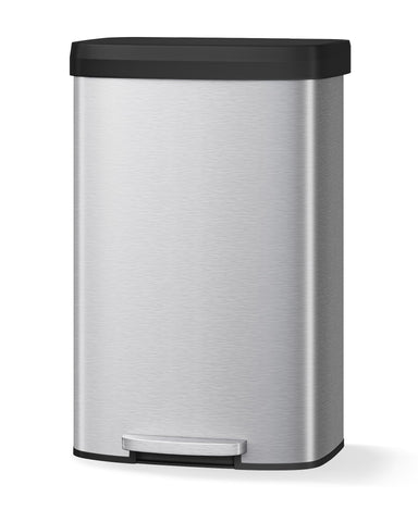 Garvee 80 L trash can front view with lid for organized kitchen waste.