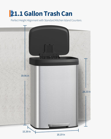 Garvee anti-slip feet prevent sliding on tile, wood, or carpet.