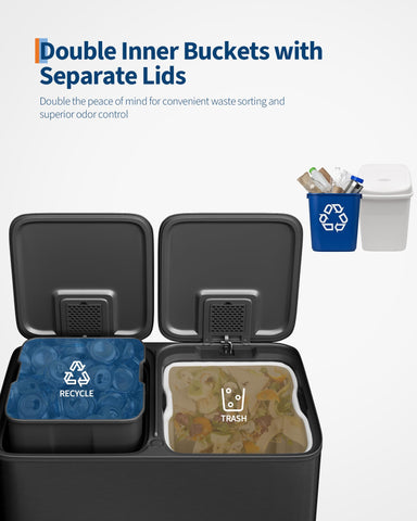 Garvee inner buckets lips enable easy, touch-free liner removal