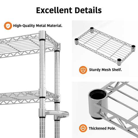 Garvee kitchen organization shelf fits tight spaces while keeping items accessible.