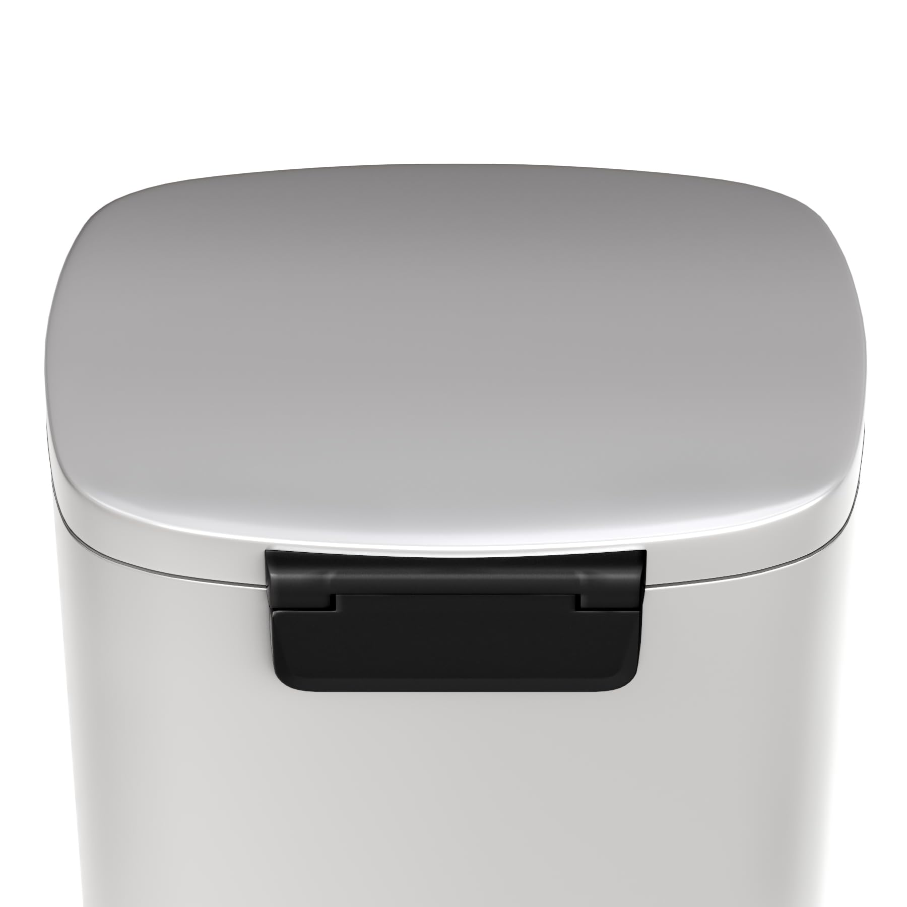 Garvee overhang lid conceals bag edges for a seamless profile.
