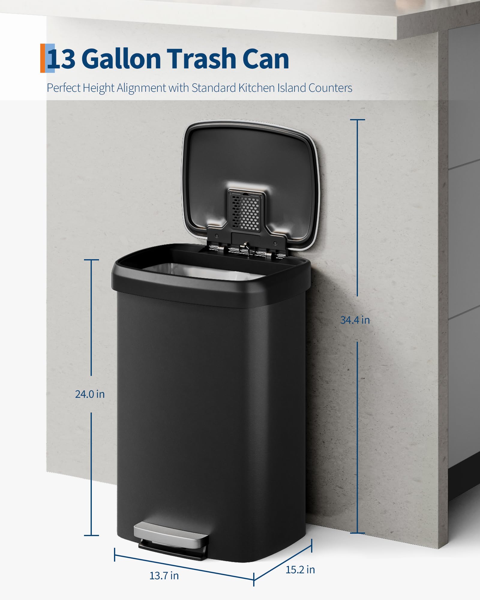 Garvee rear handle facilitates easy lifting and relocation