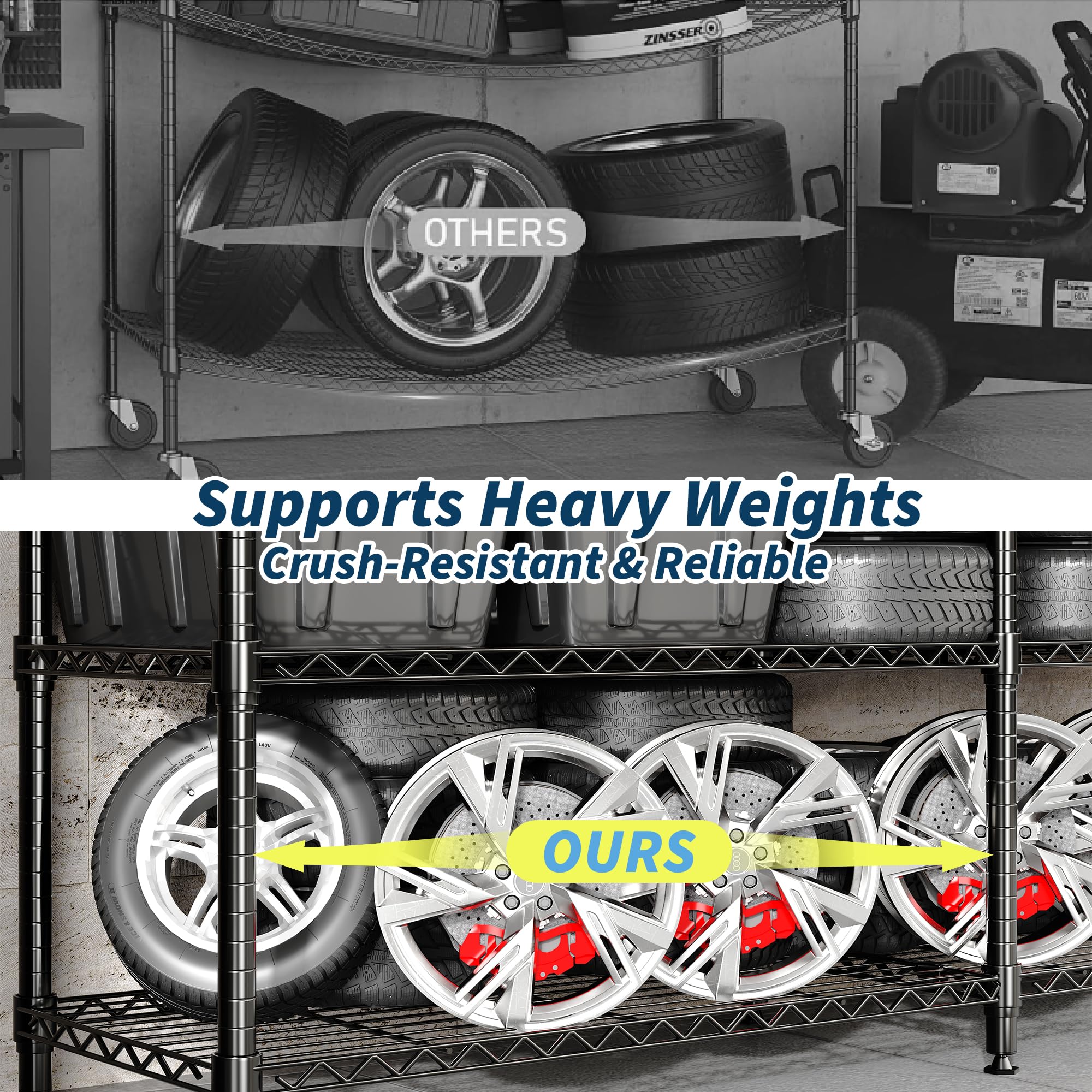 Garvee side-by-side expansion demonstrates wider storage in a workspace.