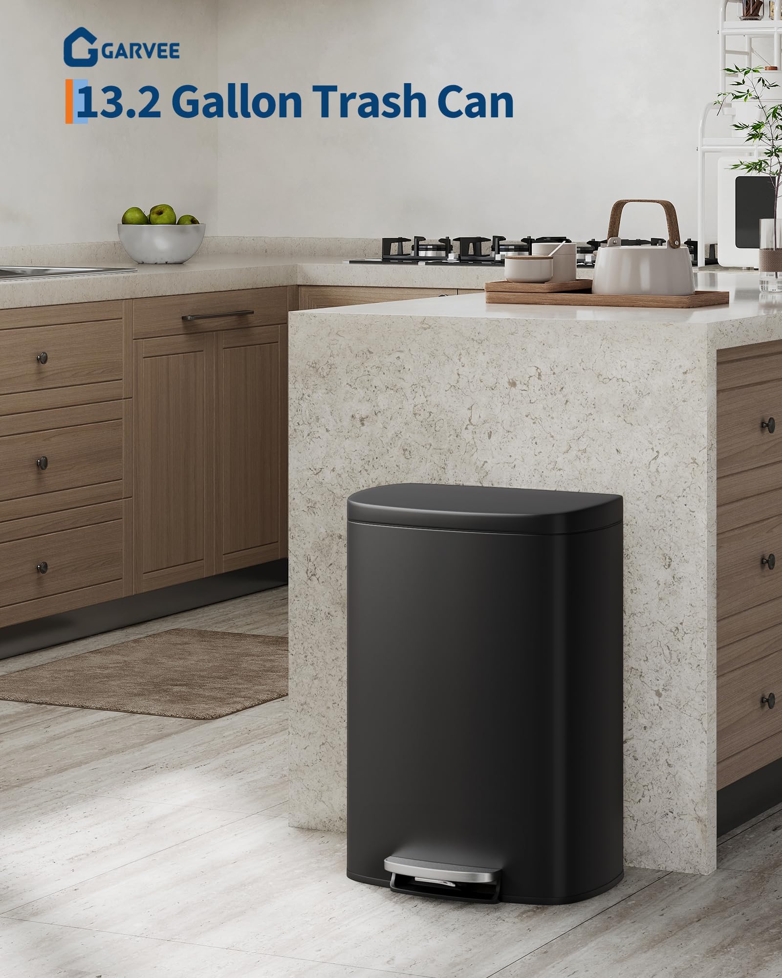 Garvee soft-close lid demonstrates quiet operation for daily disposal duties