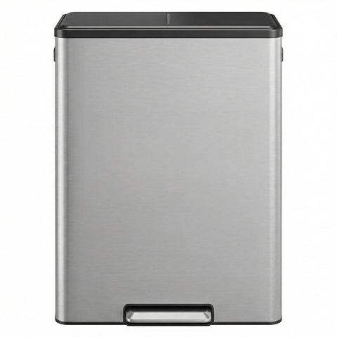 GarveeHome 60L dual-compartment bin with step lid for easy waste separation.