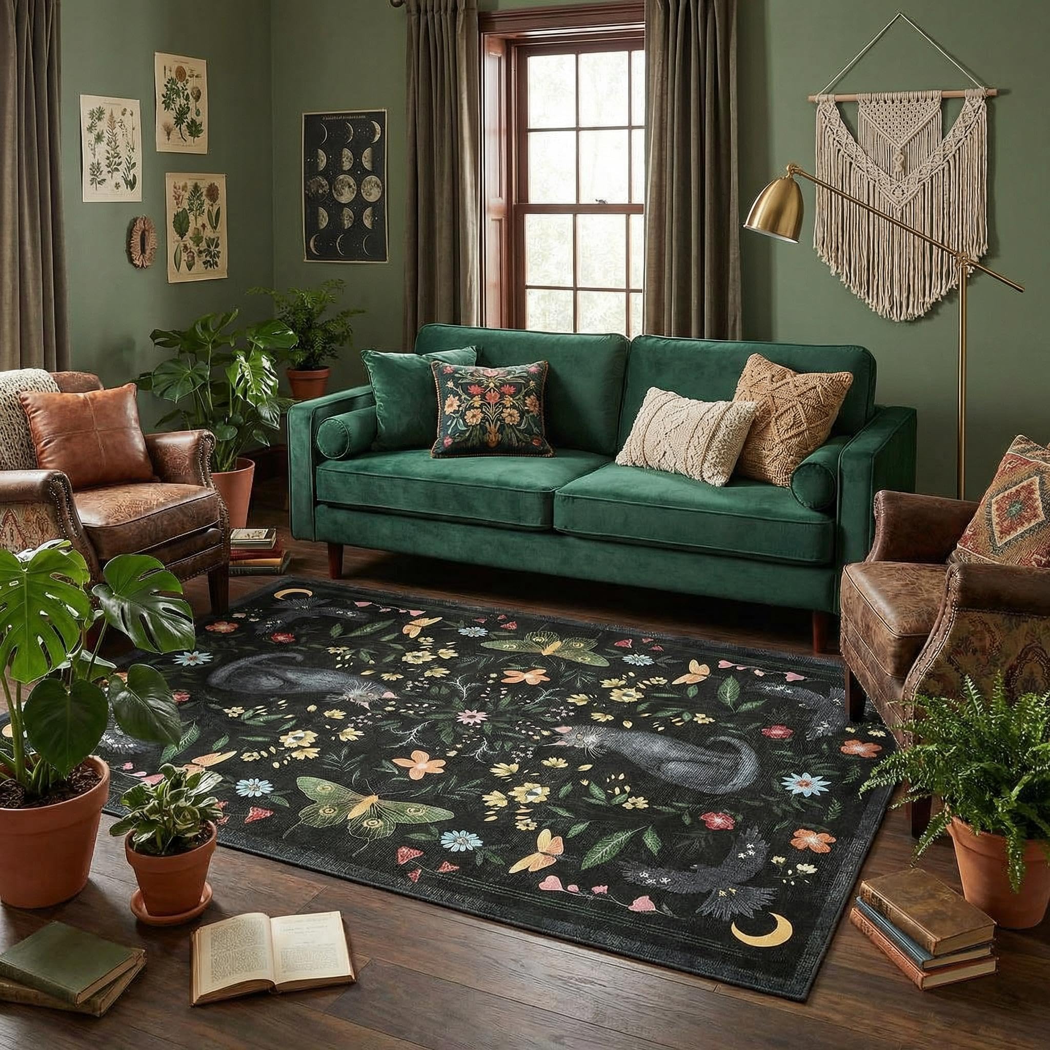 GarveeHome Cat Rug featuring lush floral design for vibrant living spaces