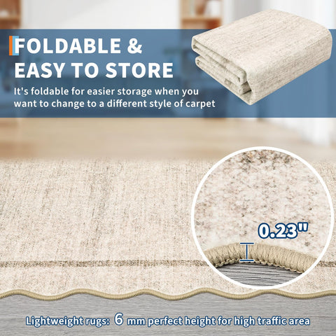 GarveeHome dining room rug adds warm neutral tones to dining spaces