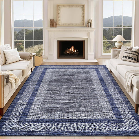GarveeHome distressed geometric pattern runner adds depth to living spaces.