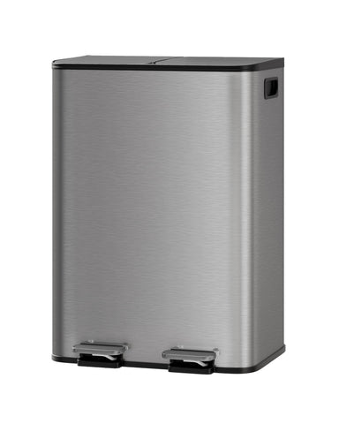 GarveeHome dual trash bin with lid for organized kitchen waste.