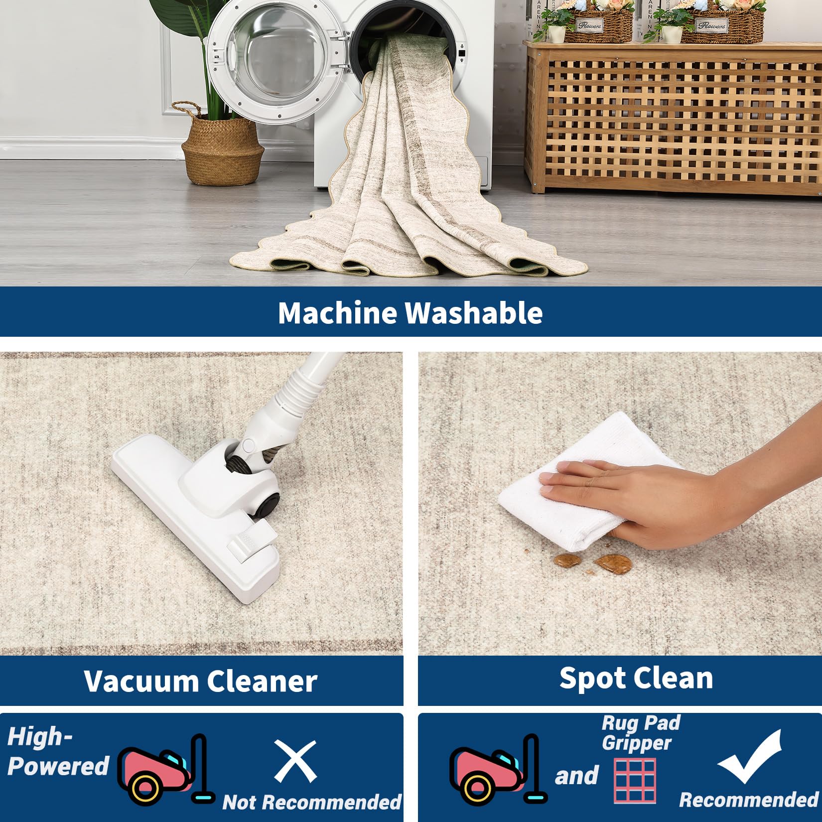 GarveeHome family and pet friendly rug offers cozy underfoot comfort