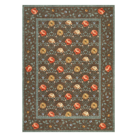 GarveeHome floral rug non-slip backing helps keep high-traffic areas safer.