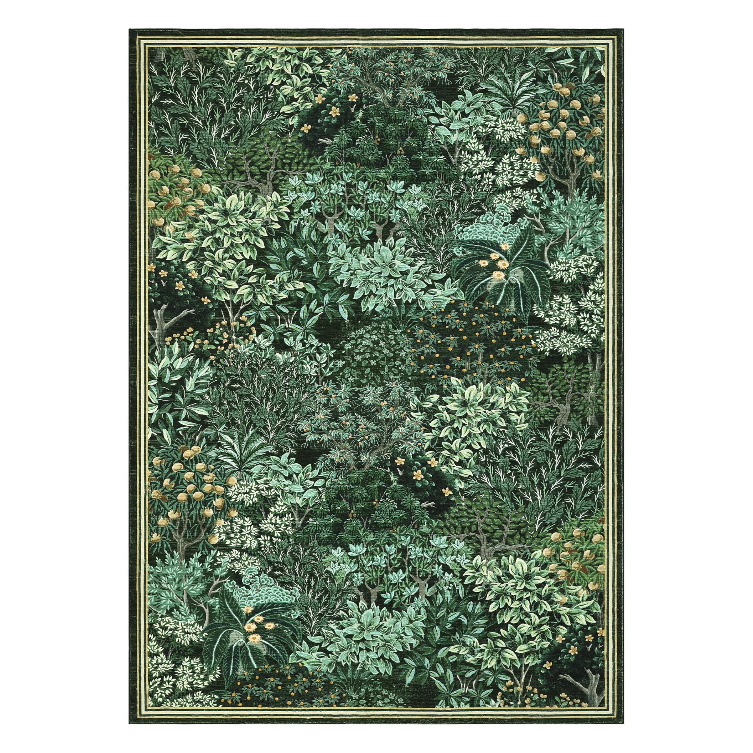 GarveeHome Forest Rugs machine-washable design simplifies cleanup after everyday use.