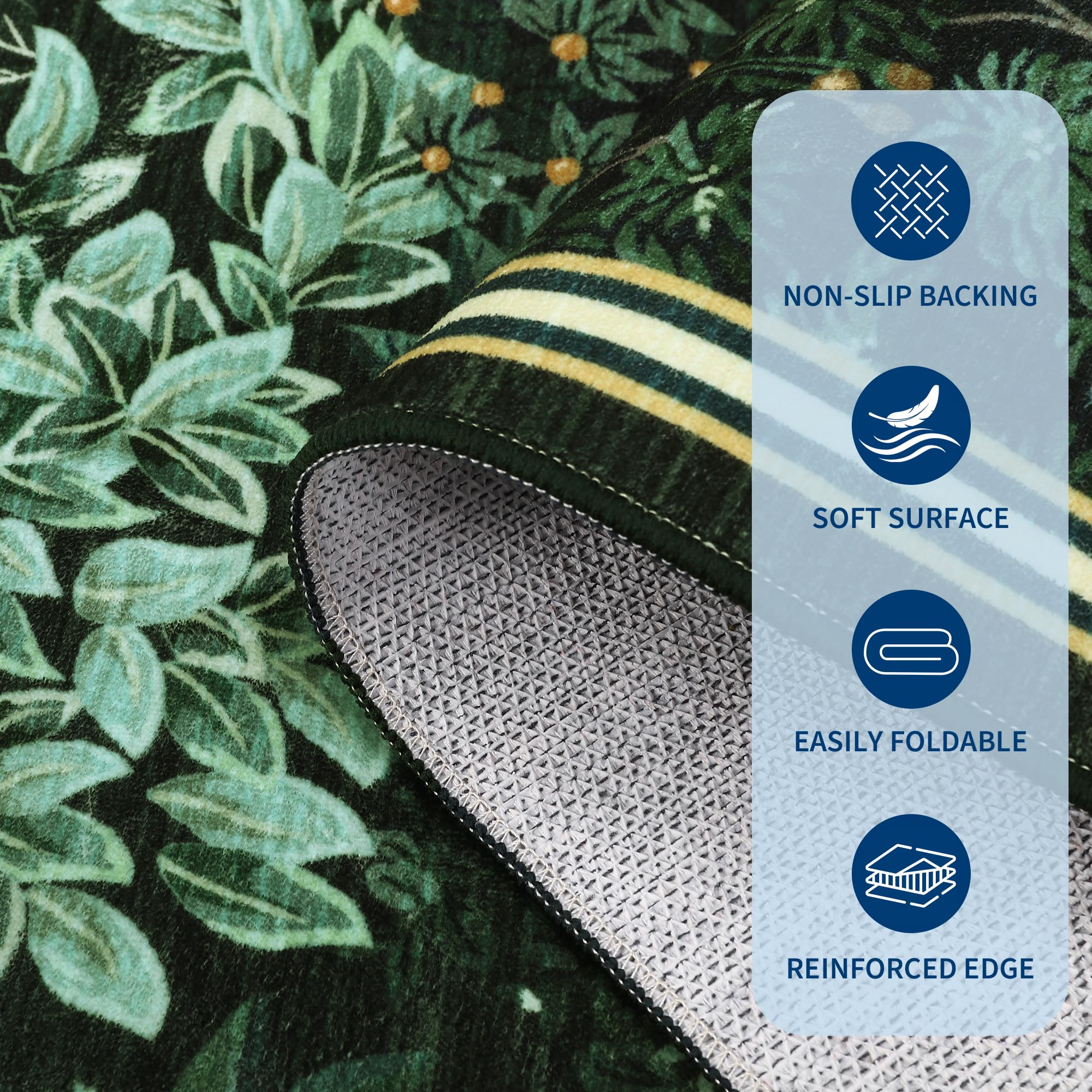 GarveeHome Forest Rugs pet-friendly texture supports playful pets with less mess.