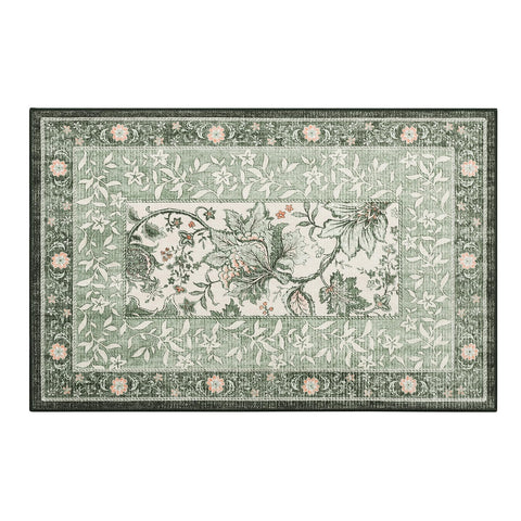 GarveeHome low-pile rug close-up shows soft underfoot feel for cozy daily use.