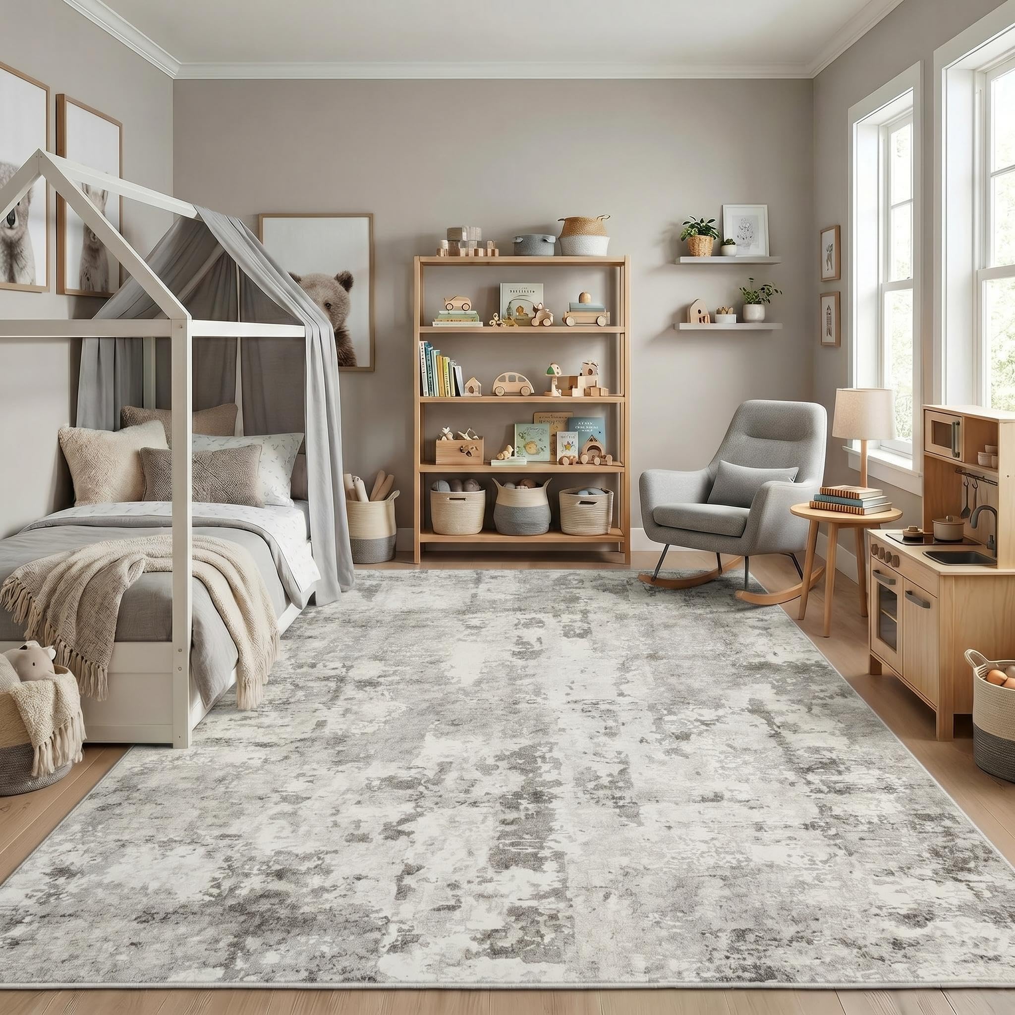 GarveeHome neutral decor rug blending with modern, boho, and minimalist styles