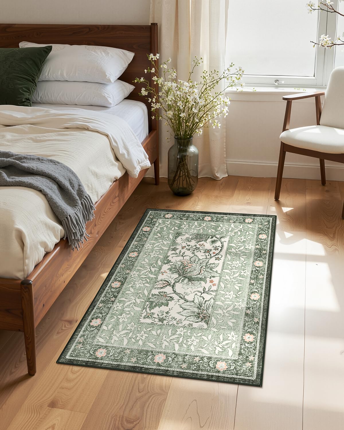 GarveeHome rug back features TPE non-slip backing to help stay put on slick floors.