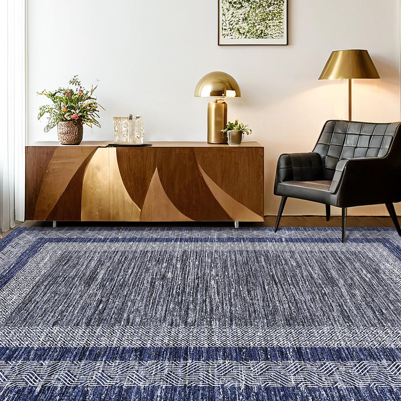 GarveeHome non-slip backing rug for secure placement on various floors.