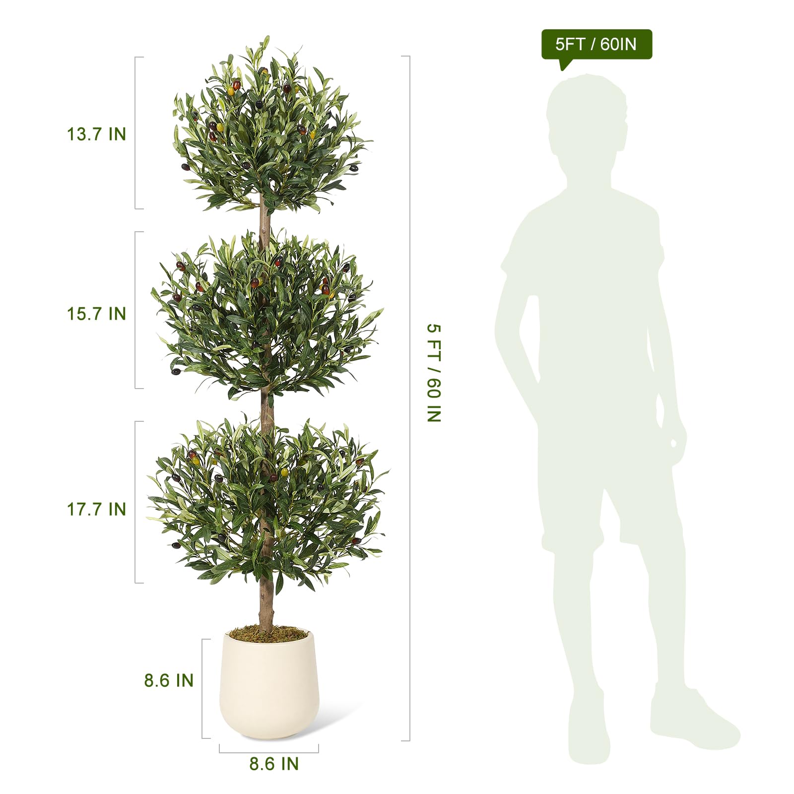 GarveeHome olive leaves show realistic texture and shading for Mediterranean vibe.