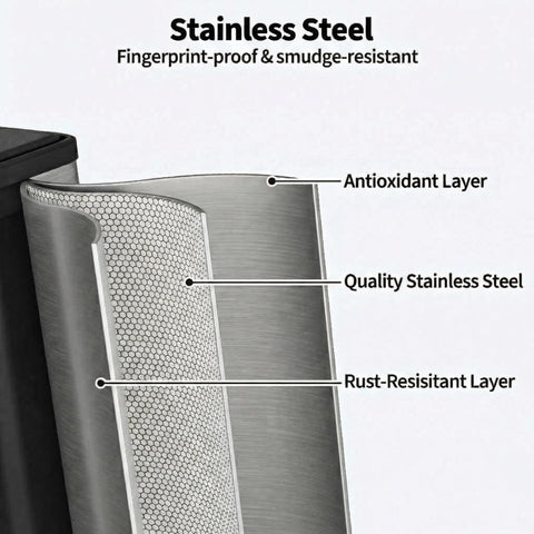 GarveeHome removable buckets interior designed for simple recycling sorting.