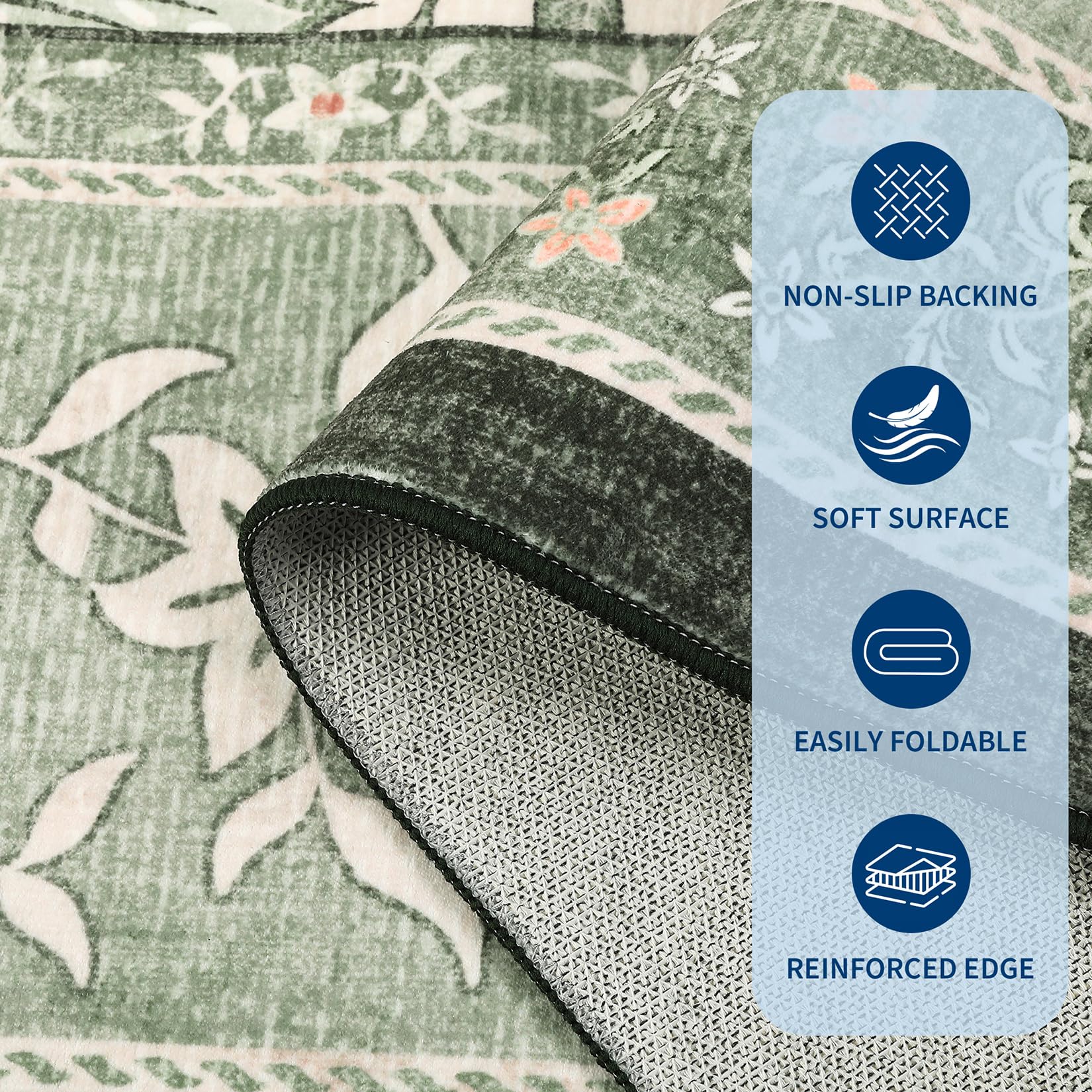 GarveeHome size variation graphic shows 2x3 to 9x12 options for versatile placement.