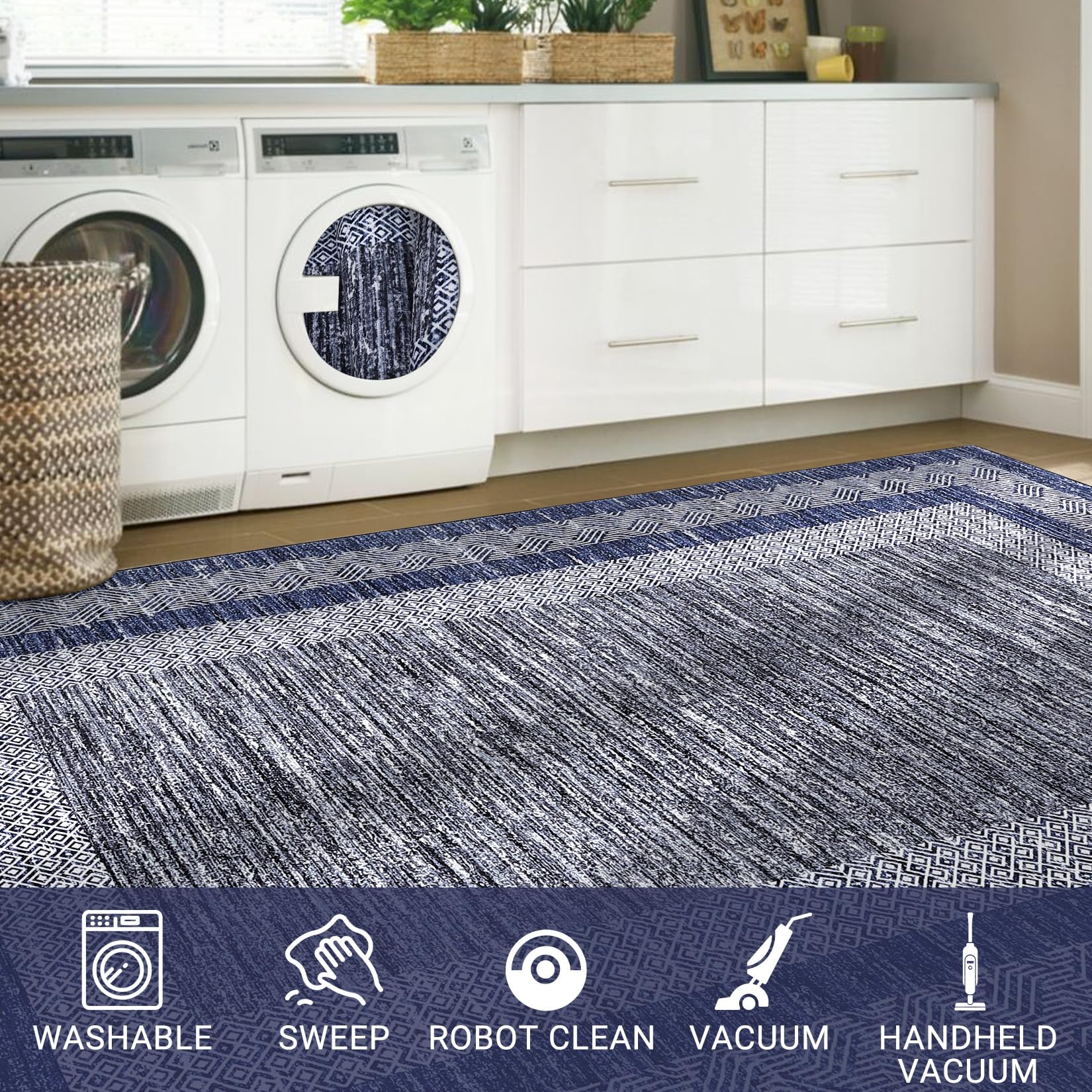 GarveeHome soft underfoot rug enhances comfort in high-traffic areas.