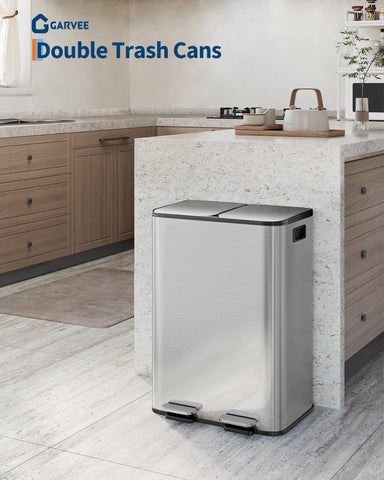 GarveeHome stainless-steel finish close-up shows fingerprint resistance and easy cleaning.