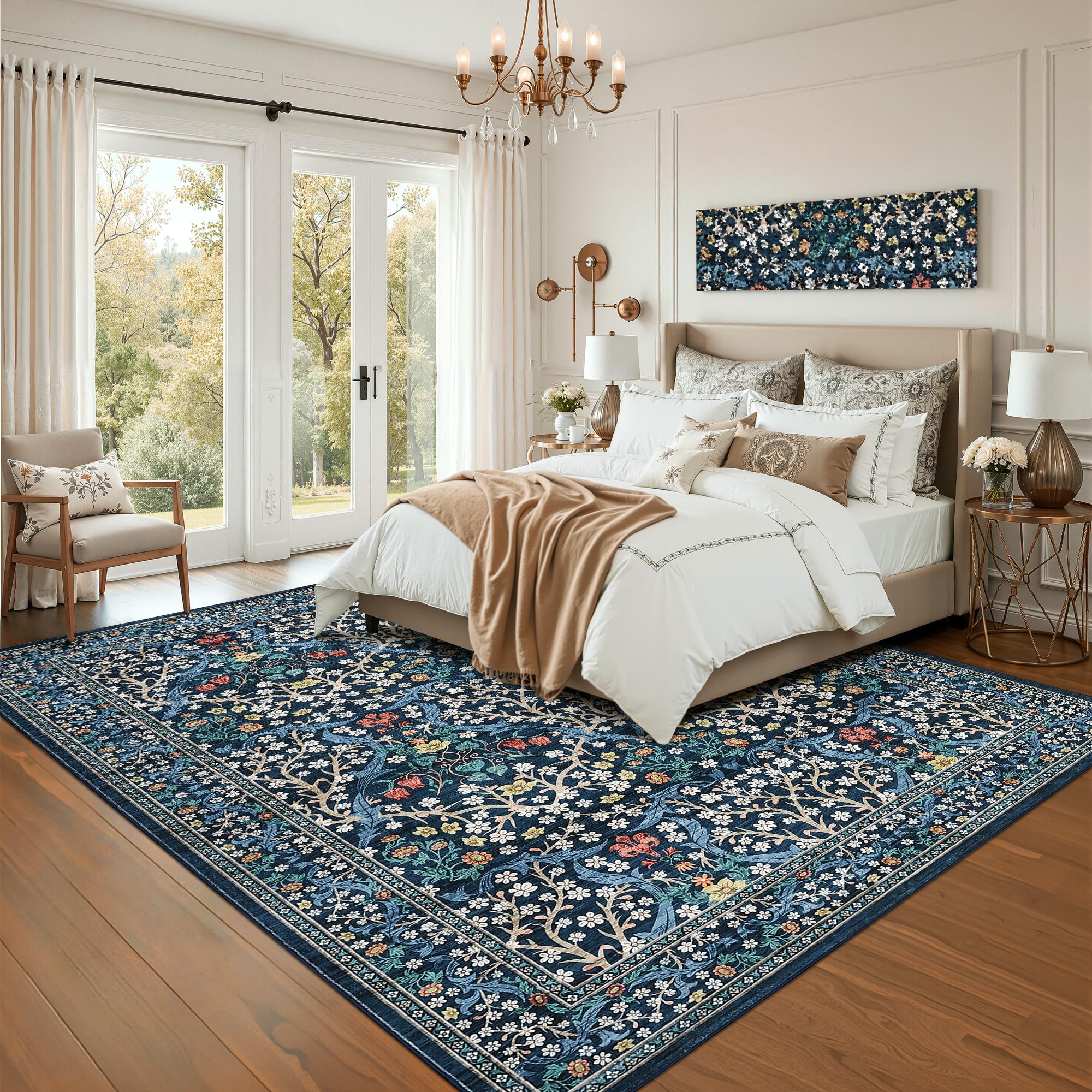 GarveeHome washable rug simplifies cleaning in high-traffic spaces.