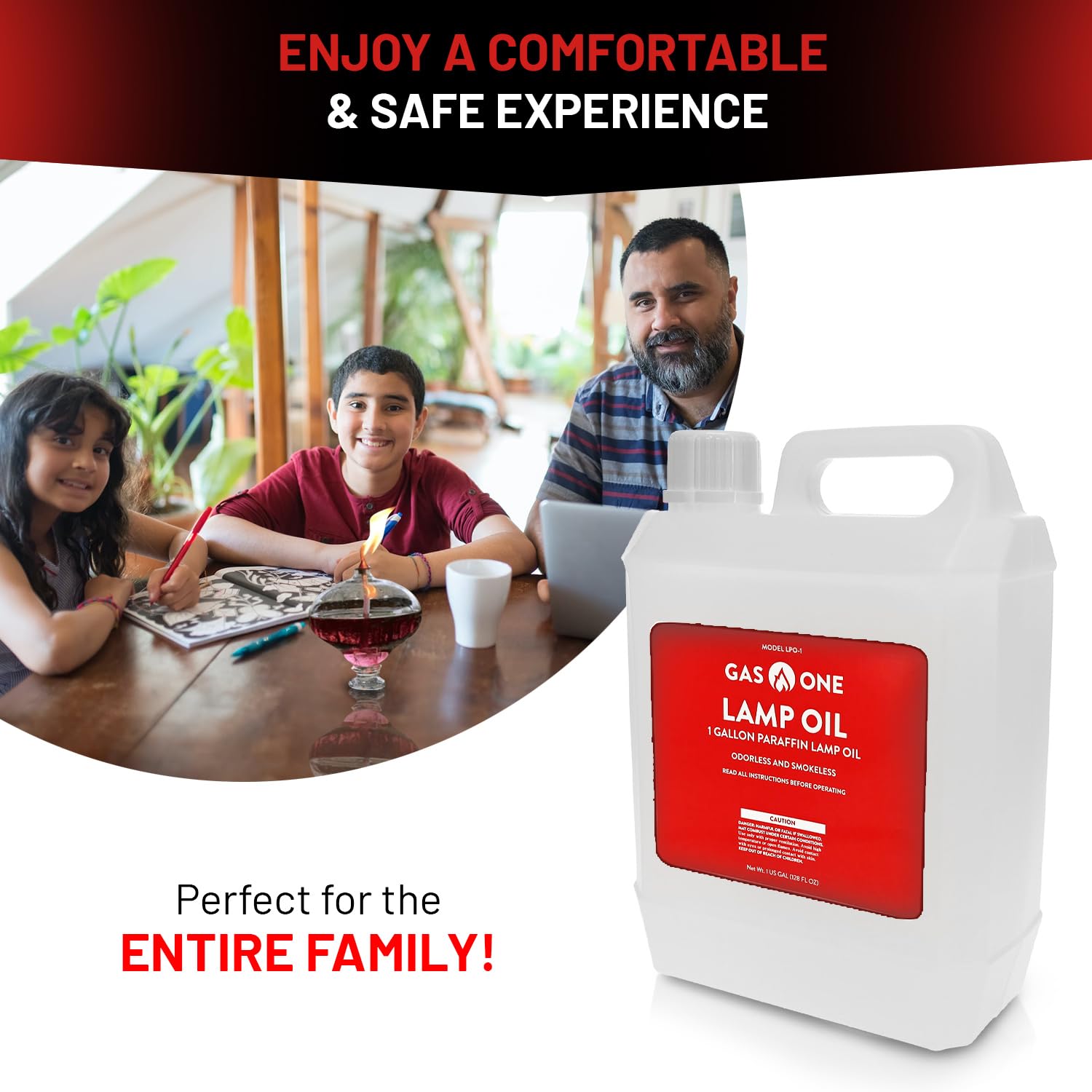 Gas One emergency lamp fuel supply keeps spaces ready during outages.