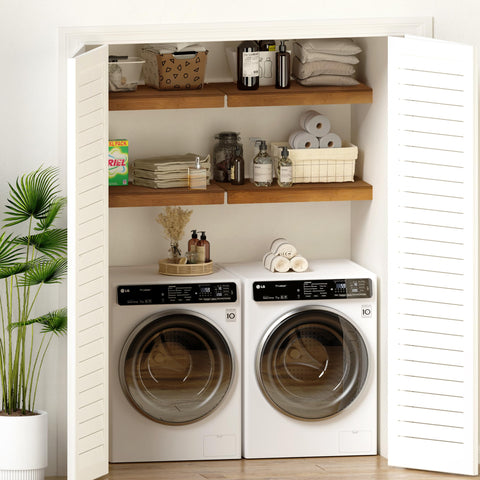 Gashell bamboo wire shelf cover kit including five pieces for installation