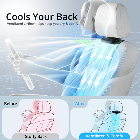 Gathekare car seat fan back-target airflow keeps passengers dry