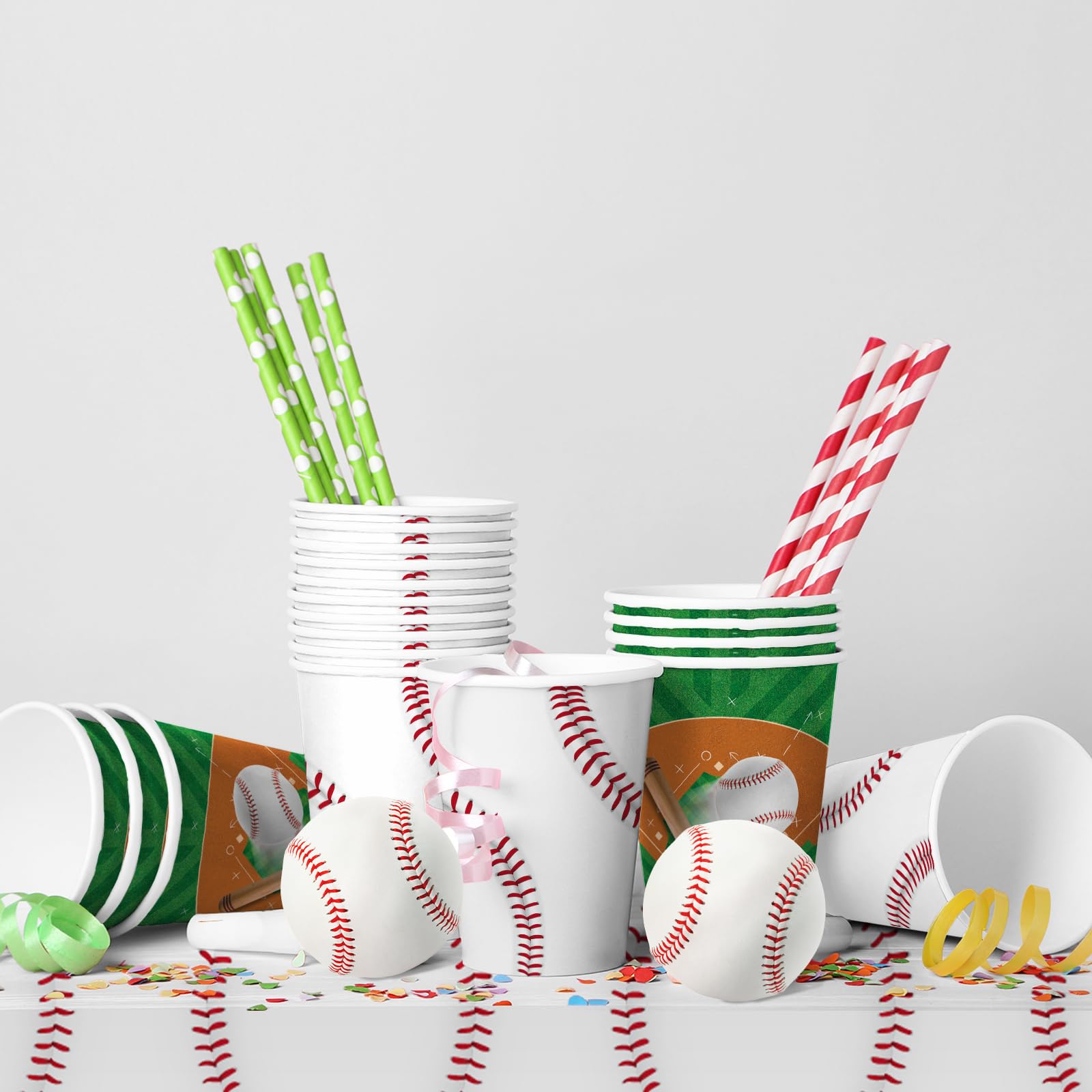 Gatherfun baseball party tablecloth protects surfaces with field-themed design