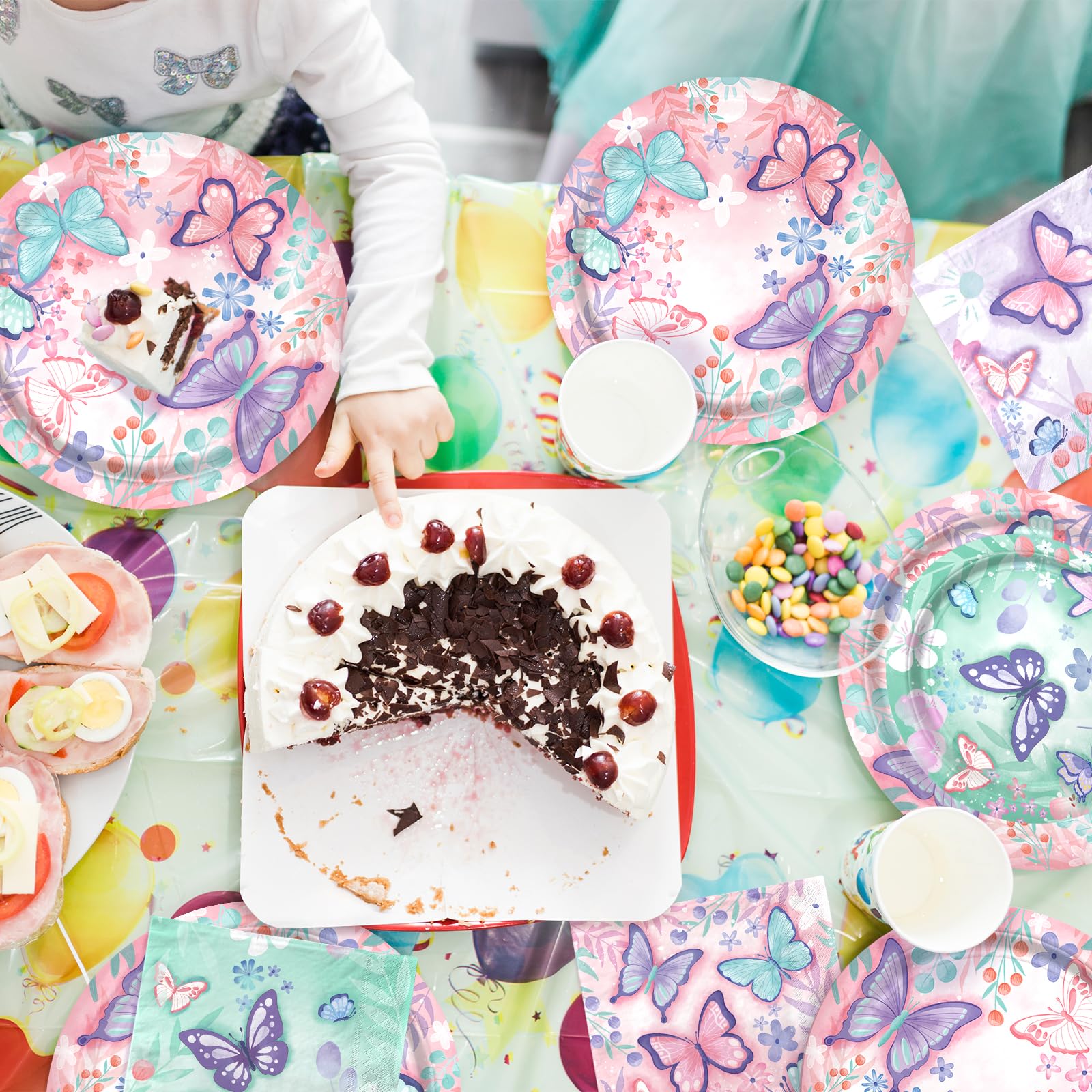 Gatherfun butterfly banner adds color and focal decor for birthday photos