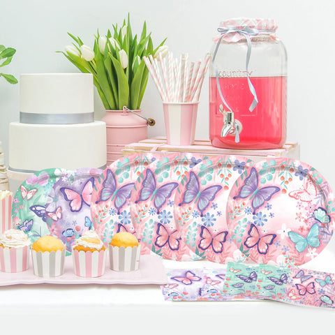Gatherfun butterfly cups with three designs for easy, mess-free sipping