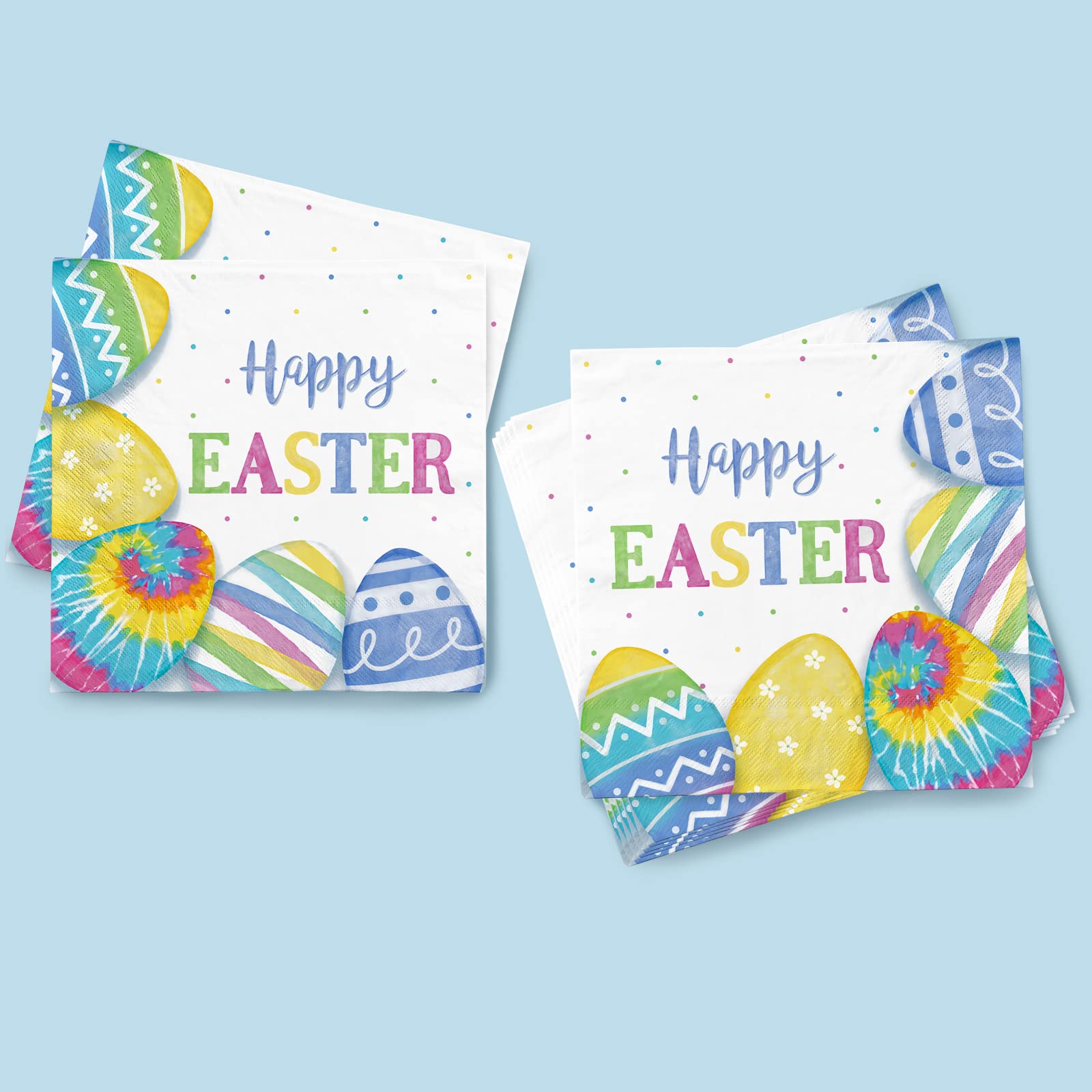 Gatherfun Easter kit shows 50 plates and napkins for planning.