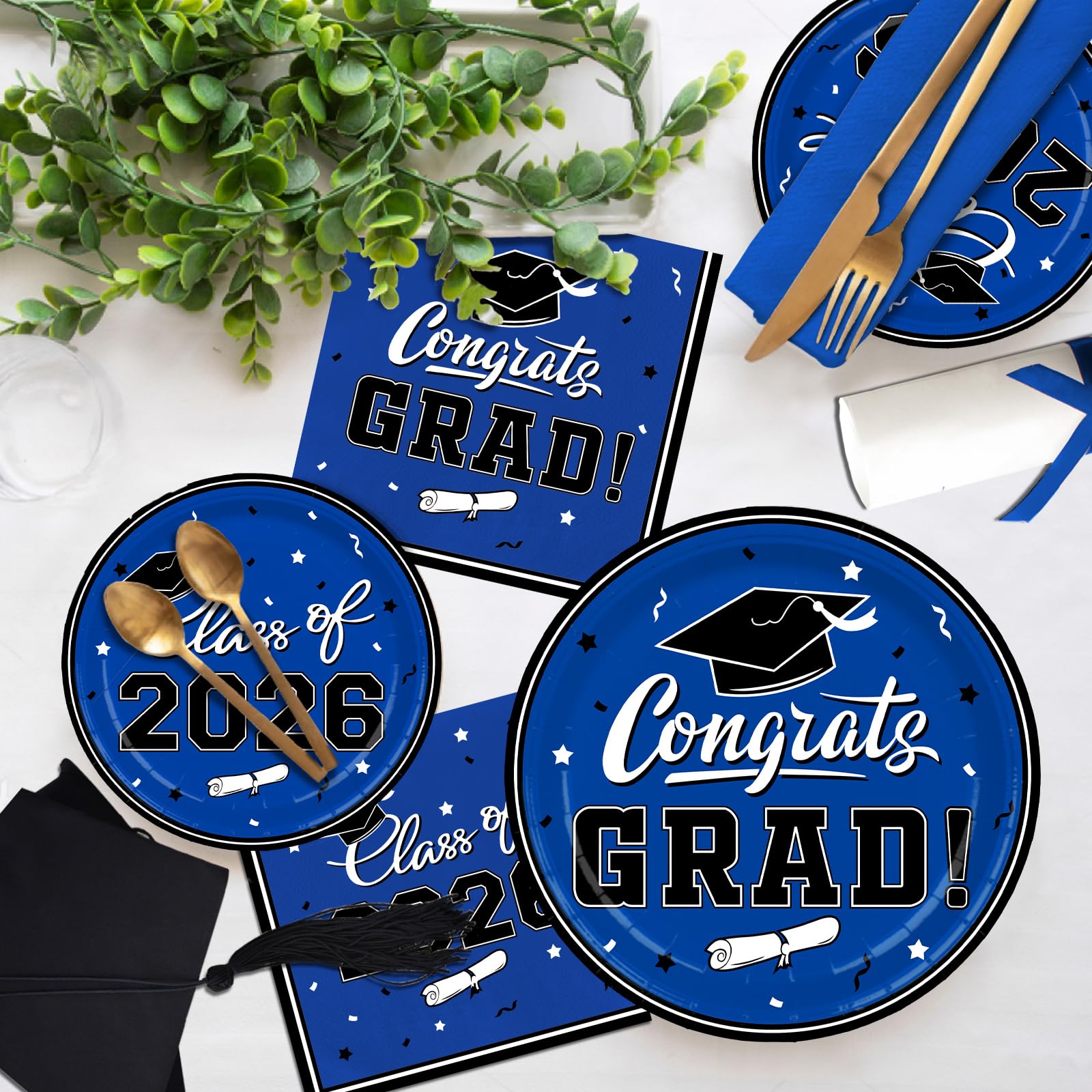 Gatherfun graduation blue banner decor to unify party visuals and inspire photo-worthy moments